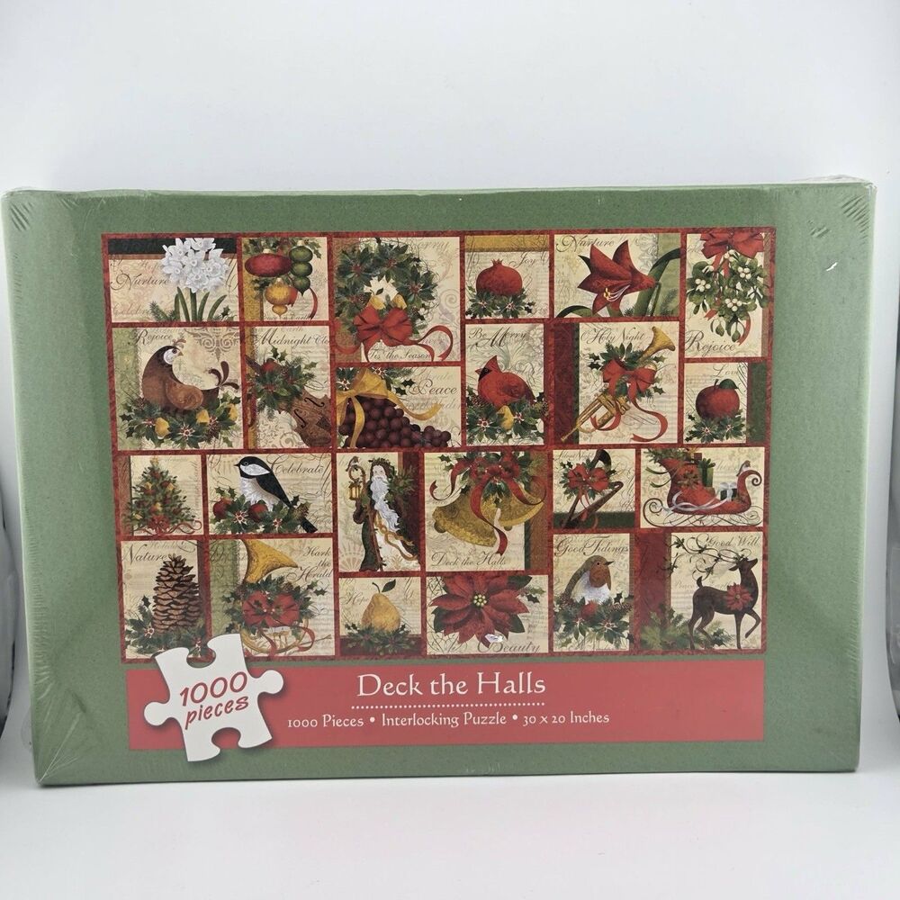 DECK THE HALLS 1000 piece interlocking puzzle NIB